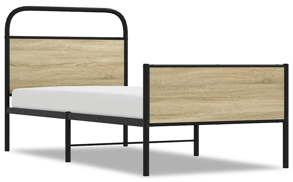 ágykeret matrac nélkül 80x200 cm sonoma tölgyfa műfa