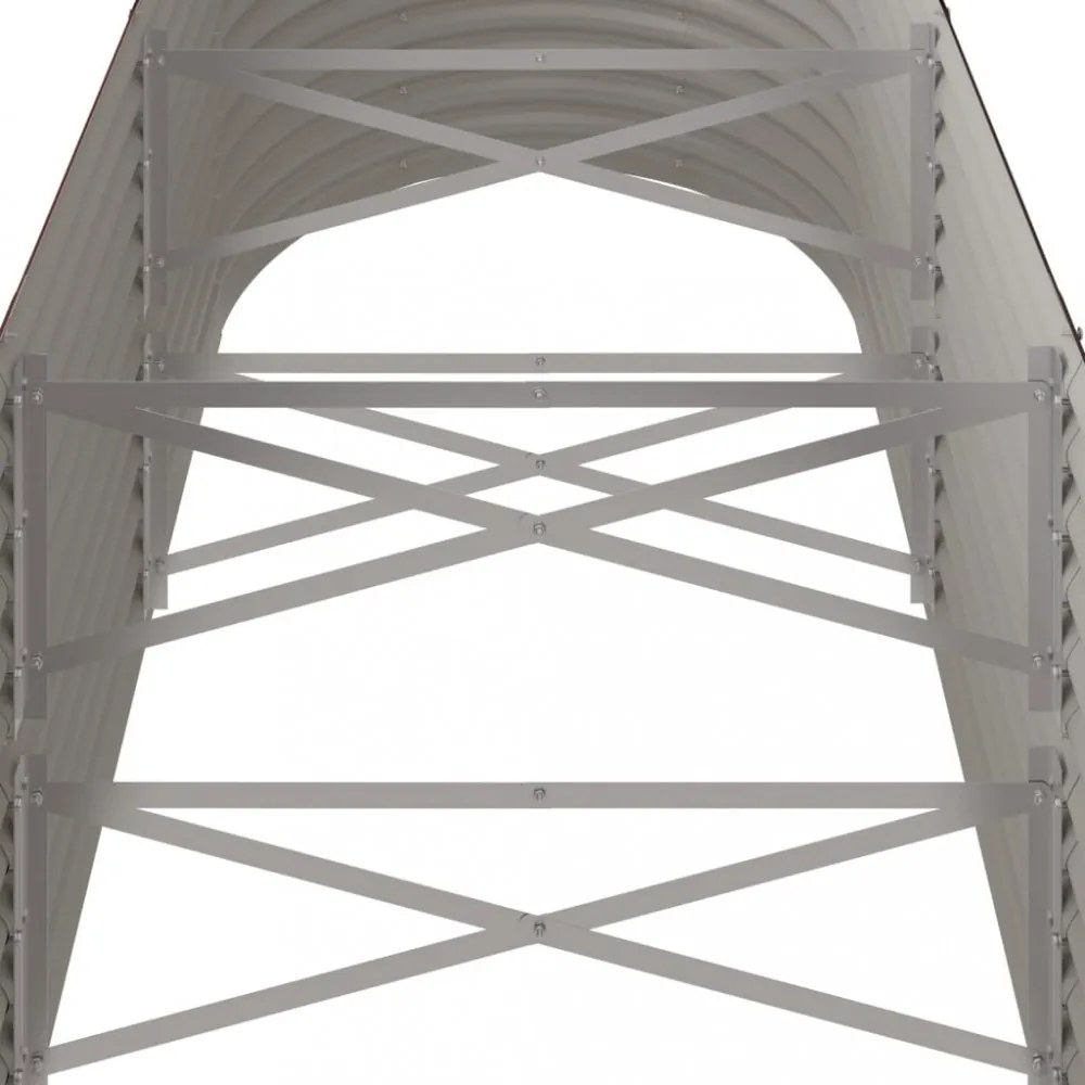 barna horganyzott acél kerti magaságyás 224x80x68 cm