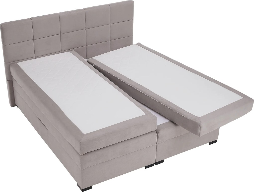 Boxspring ágy, 180x200, szürkésbarna Taupe, APRIL
