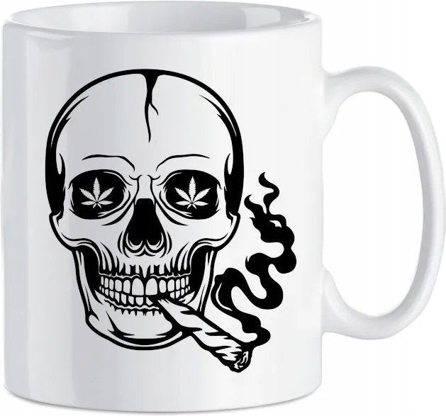 Koponya mintás bögre Weed 330 ml