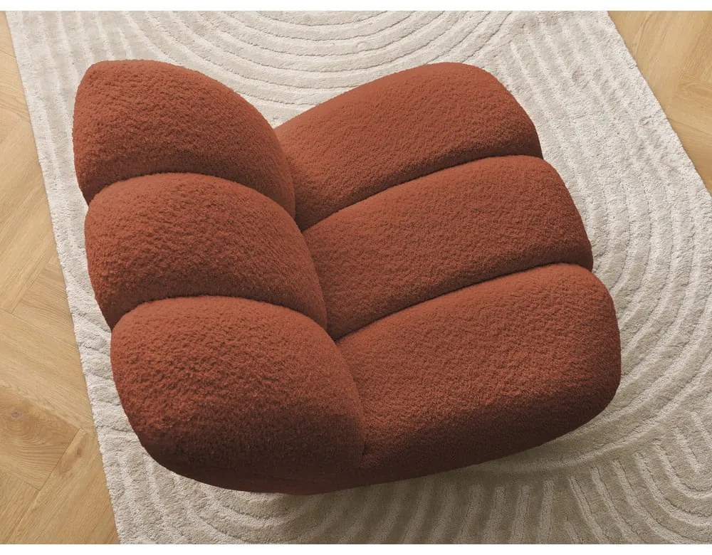 Téglavörös buklé fotel Janissaire – Bobochic Paris