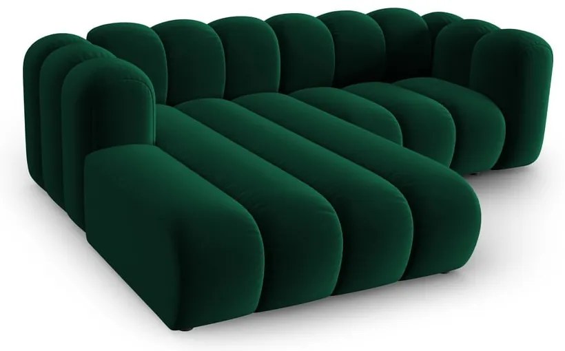 Sötétzöld sarokkanapé (bal oldali) Lupine – Micadoni Home