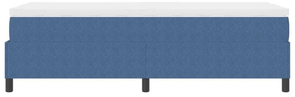 Boxspring Ágy Mattal Kék Egyszemélyes Corduroy Szövet