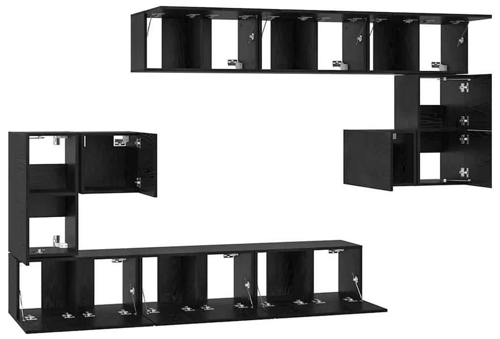 TV szekrény garnitúra 10 pcs Musta tammi 60 x 30 x 30 cm