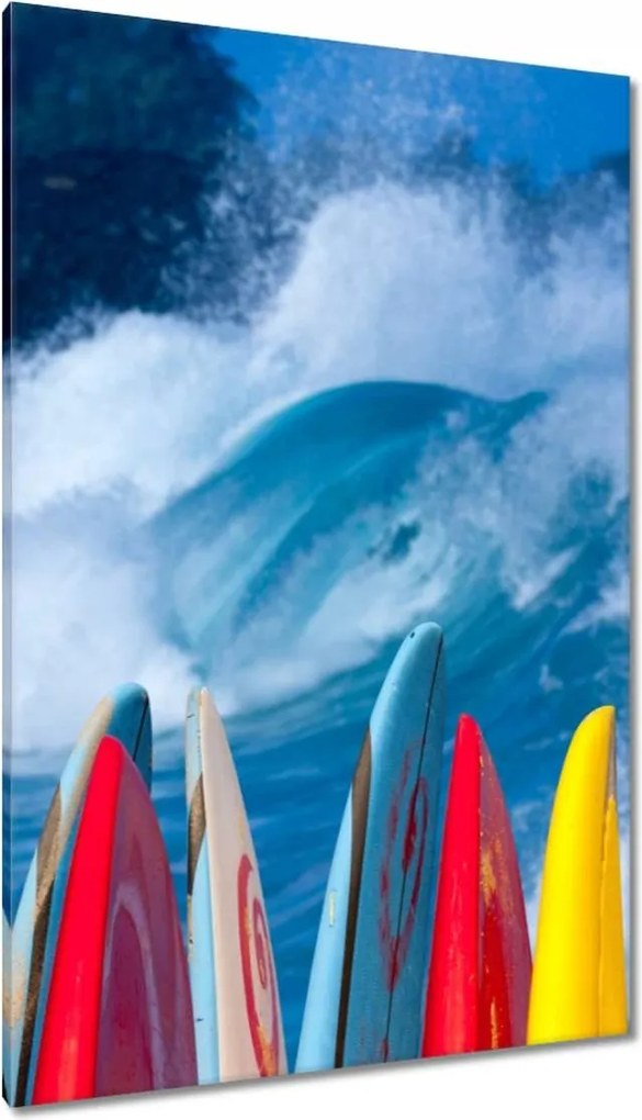 Vászonkép 80x120 Erős hullámok szörfdeszka