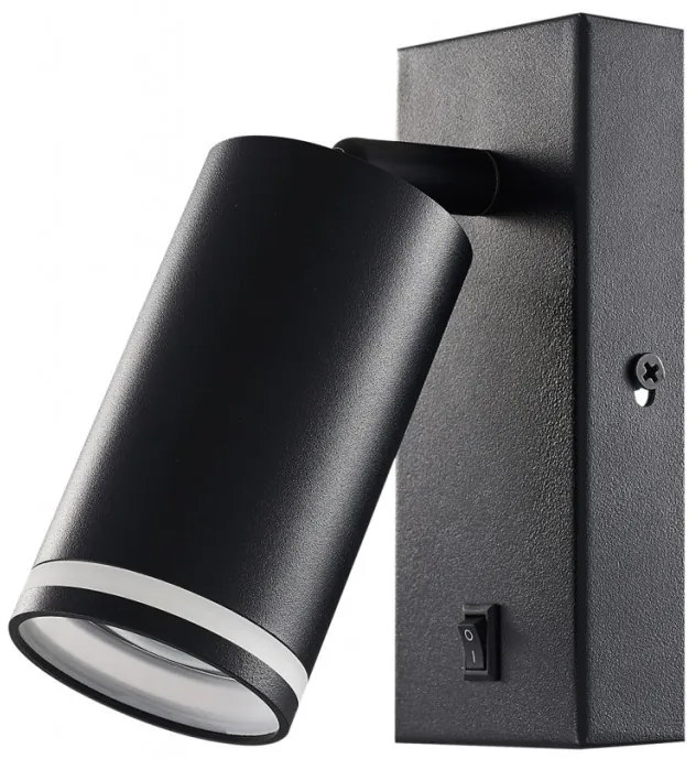 MasterLED Ring fekete oldalfali lámpa GU10-es foglalattal