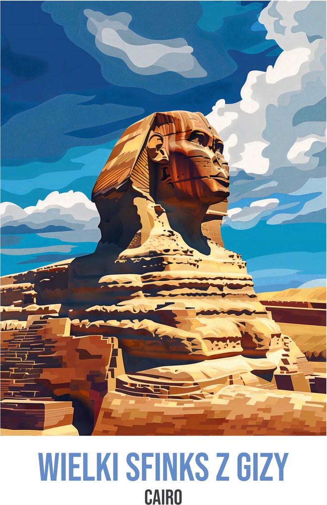 Poszter 20,5x28,4cm A nagy gízai szfinx