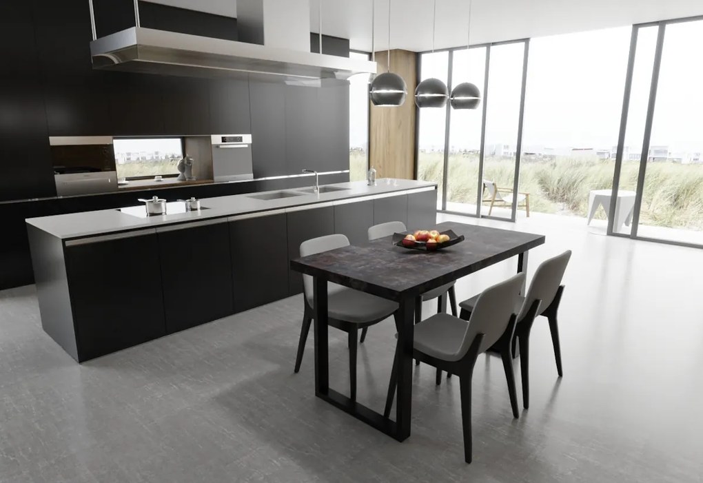 VANE étkezőasztal, 120x60x75, tölgyfa kézműves arany