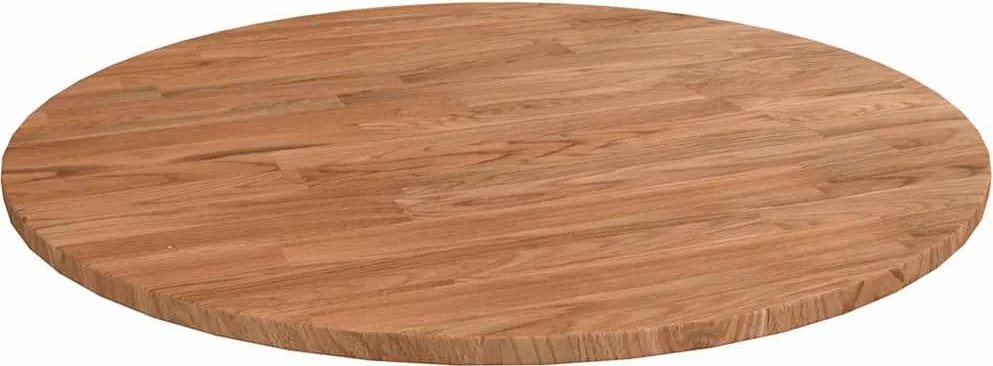 vidaXL világosbarna kezelt tömör tölgyfa kerek asztallap Ø50x1,5 cm