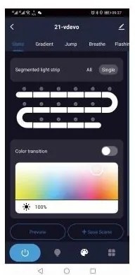 Immax NEO 07734L-LED RGB Dimmelhető szalag MUSIC 18W/230V 5m IP65 Wi-Fi Tuya + távirányító