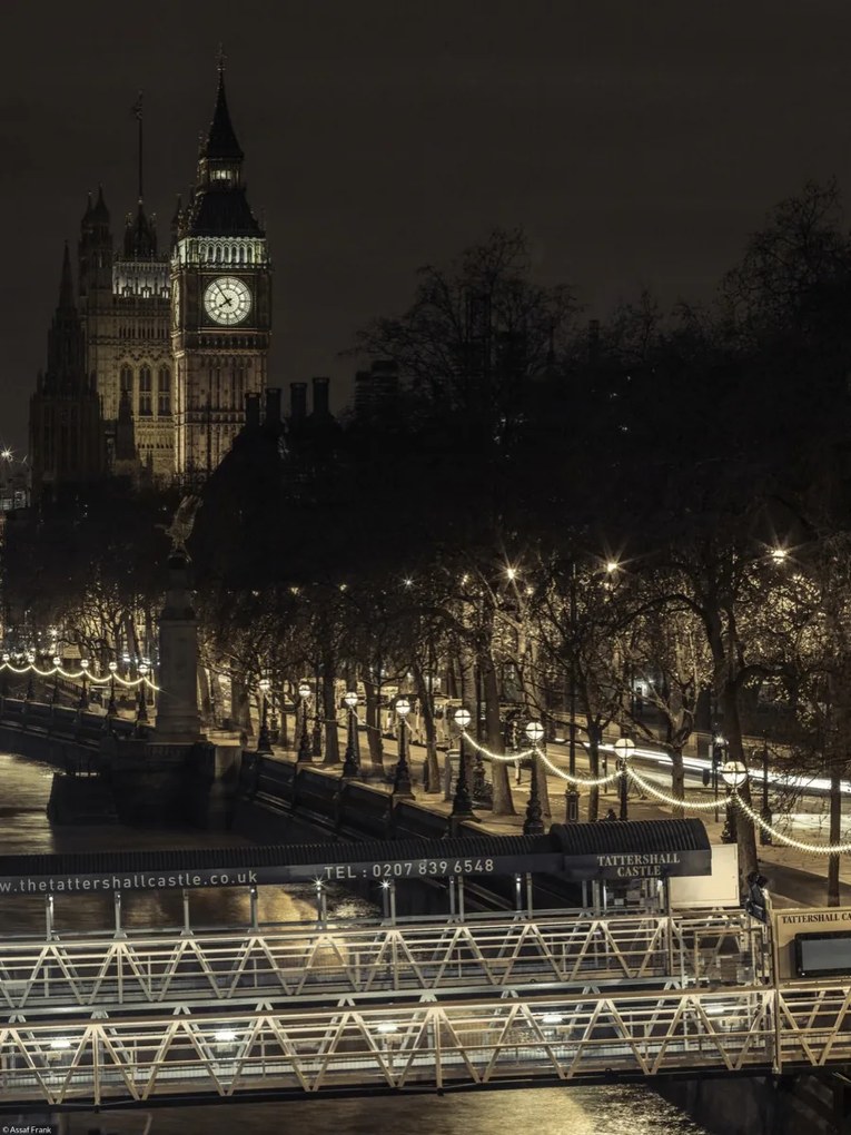 Poszter 30x40cm Esti kilátás a Big Benre, Assaf Frank