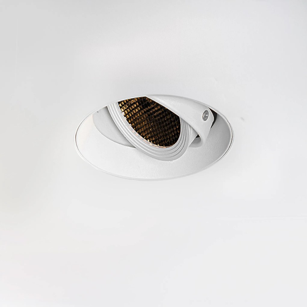 Modern beépíthető spotlámpa fehér GU10 AR70 kerek, szegély nélküli - Oneon Honey