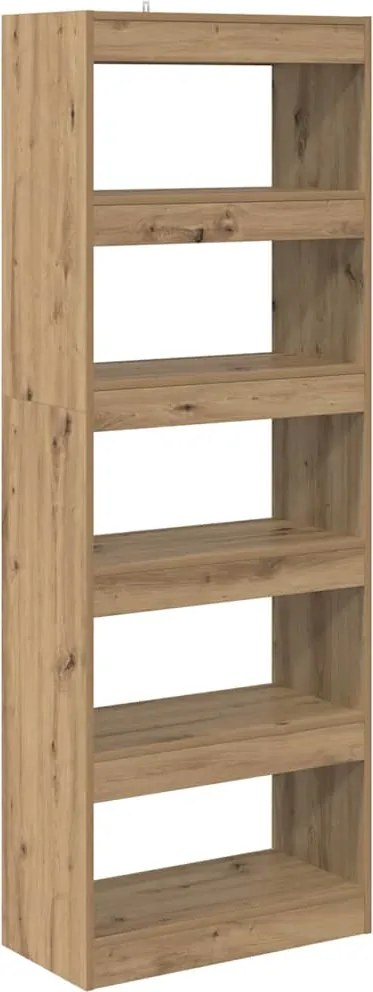 vidaXL Könyvespolc kézműves tölgy 60 x 30 x 166 cm Faanyag