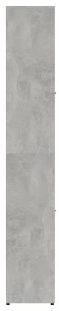 betonszürke szerelt fa fürdőszobaszekrény 30 x 30 x 183,5 cm