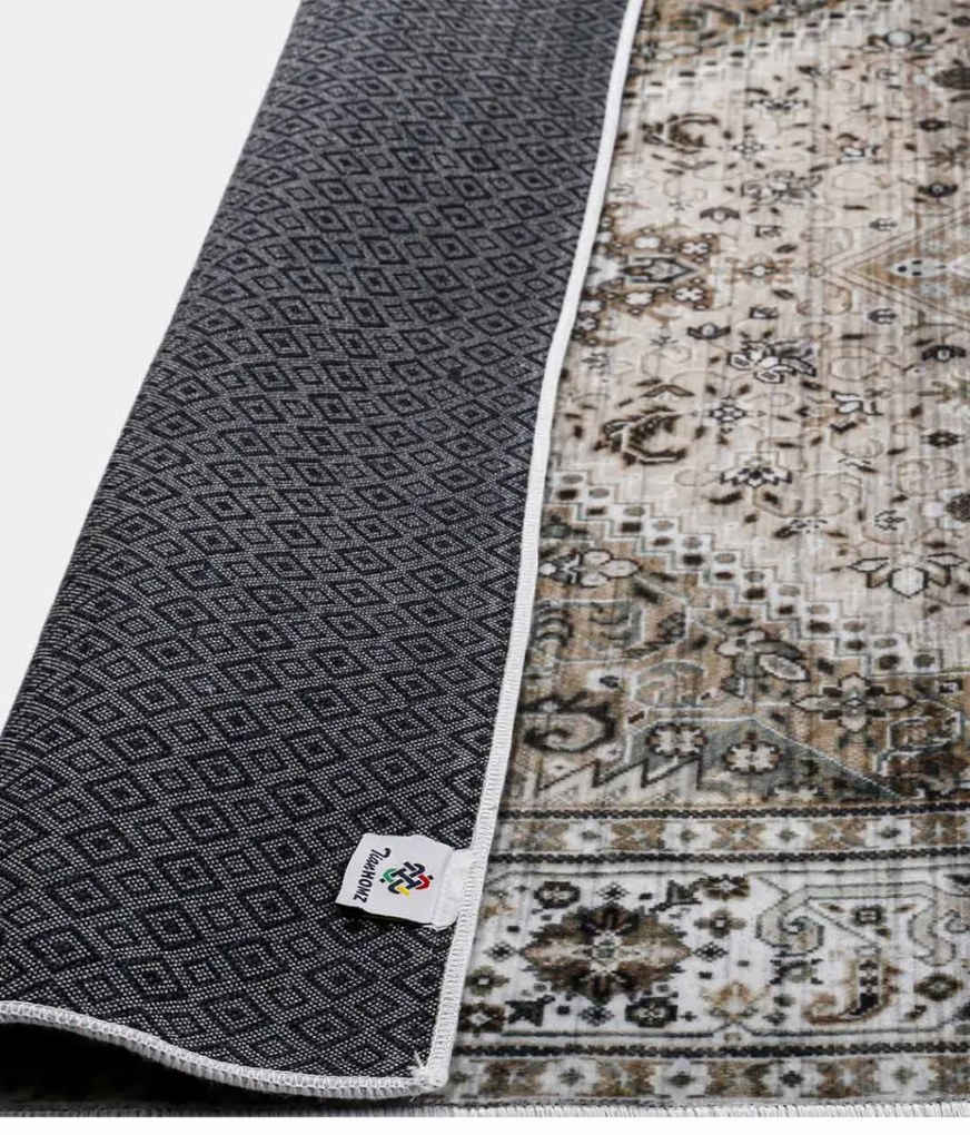 Carpetum bézs színű, barna mintás szőnyeg 100x150