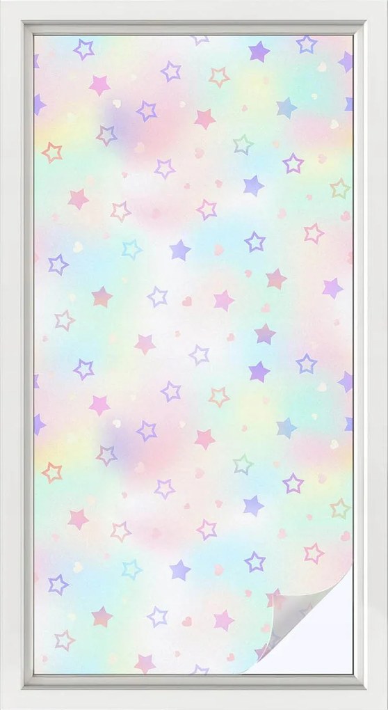 Ablakfólia Szélvédő Adatvédelem Szivárvány minták 50x100 cm