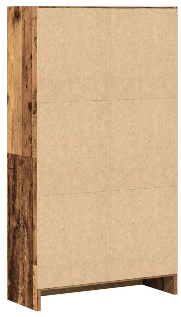 antik fa színű szerelt fa könyvespolc 60 x 24 x 109 cm