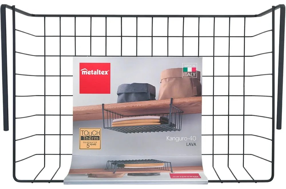 Függő rozsdamentes acél konyhai kosár 26x40 cm Kanguro – Metaltex