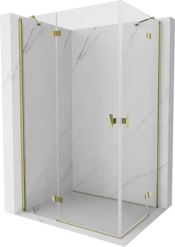 Mexen Mist-H Duo balra nyíló zuhanykabin 120 x 85 cm, átlátszó, arany - 8A5-120L-085P-50-00