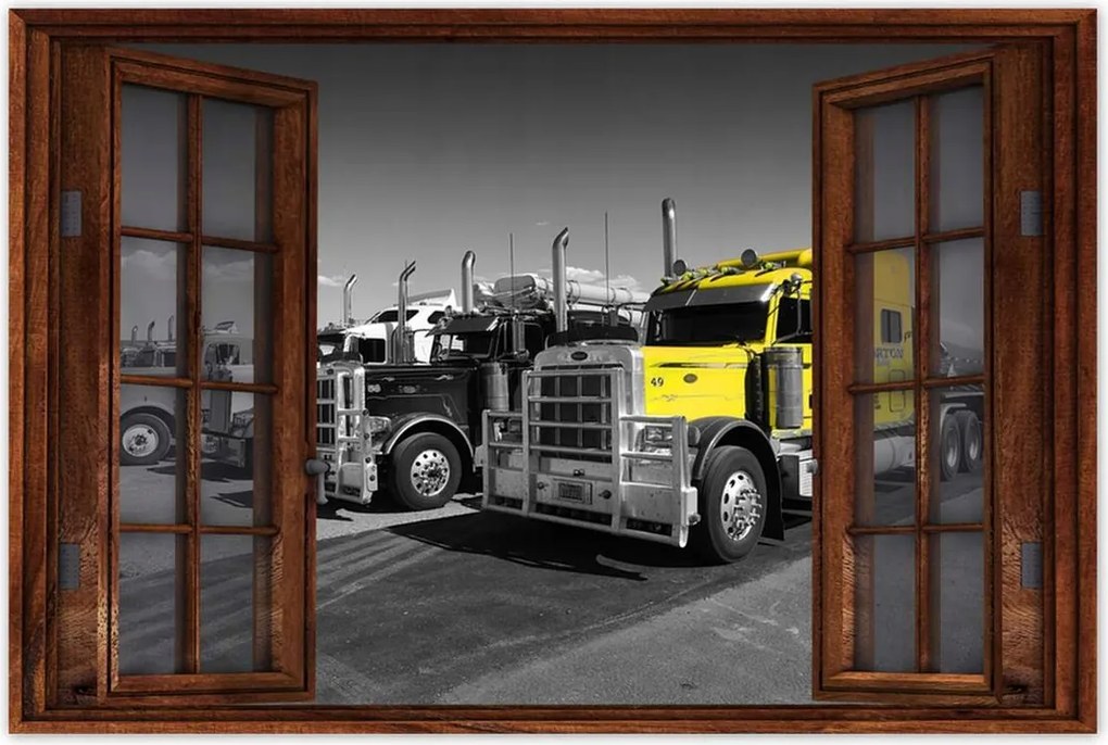 Poszterek 60x40 Sárga teherautó az USA-ból