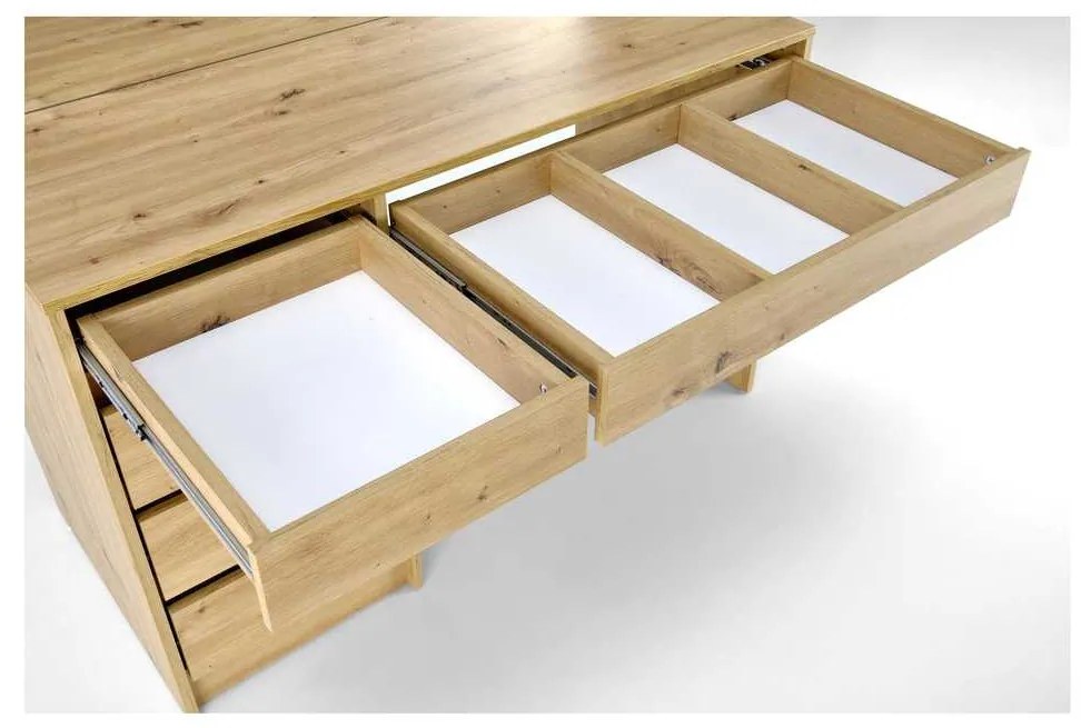 Hollywood XL fésülködőasztal, artisan tölgy