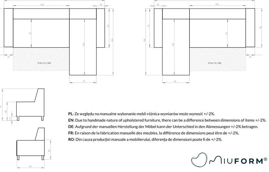 Türkiz kinyitható sarokkanapé (variálható) Dazzling Daisy – Miuform