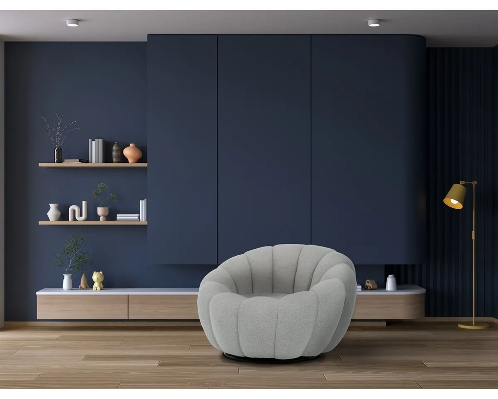 Forgószék Bouclé GREY2, szürke