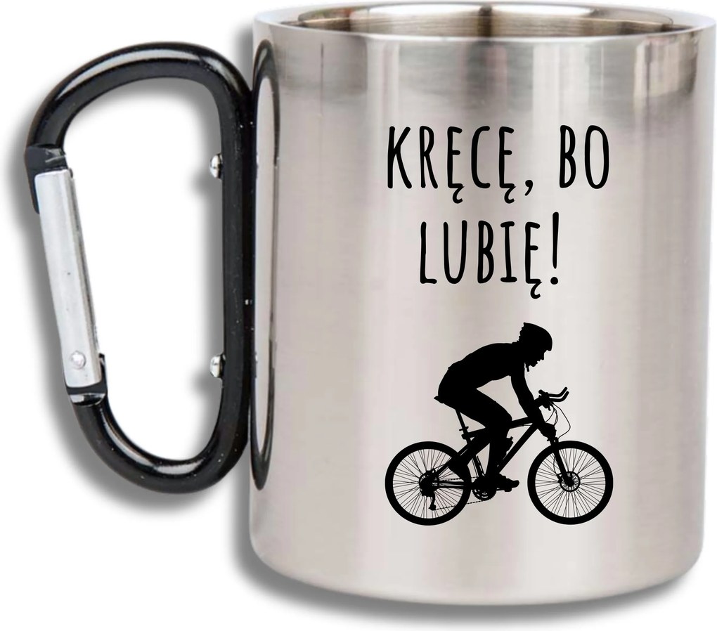 Bögre Acél Fül Karabiner Kerékpáros Vicces Tekerni Mert Szeretem