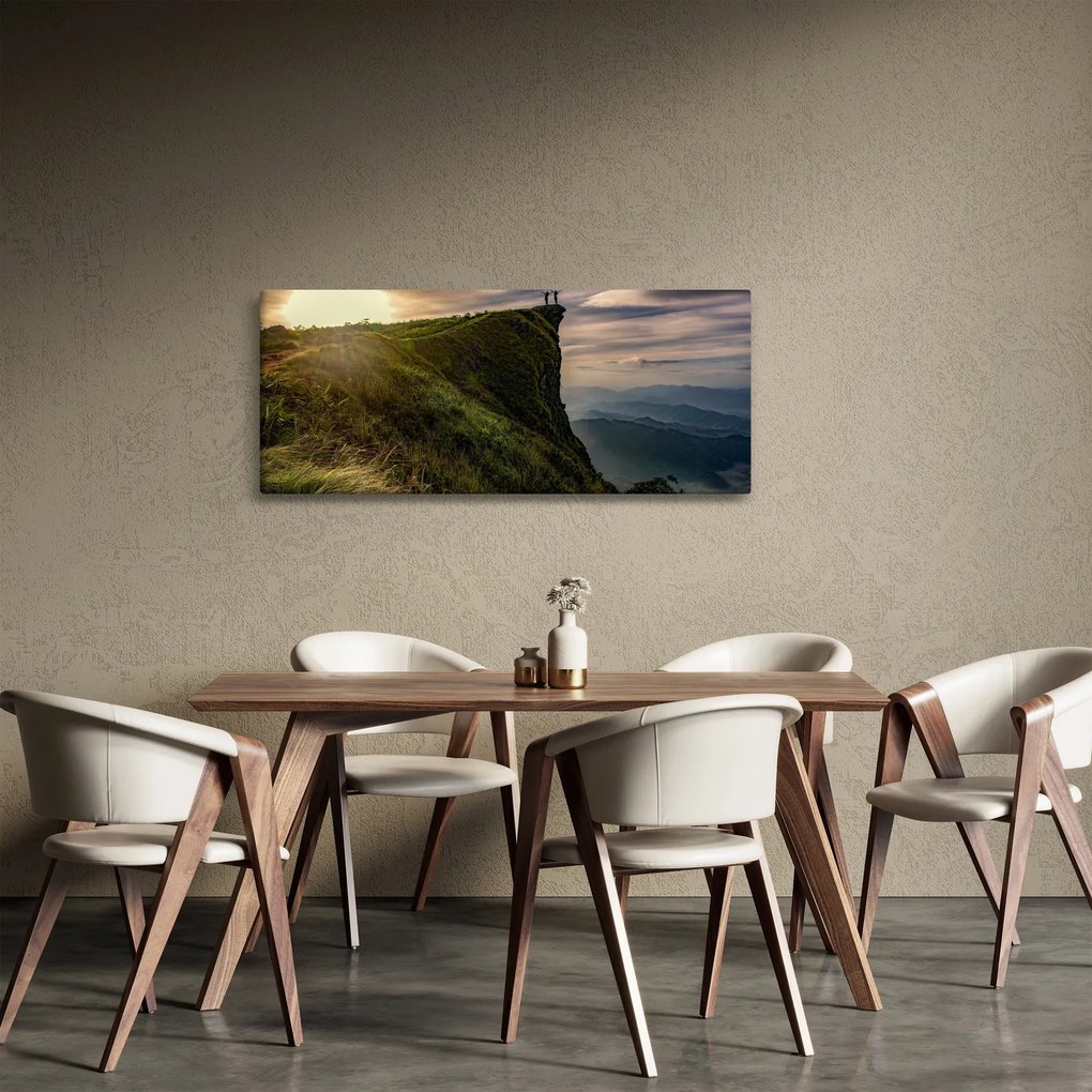 Egy nő képe a sziklán (120x50 cm)