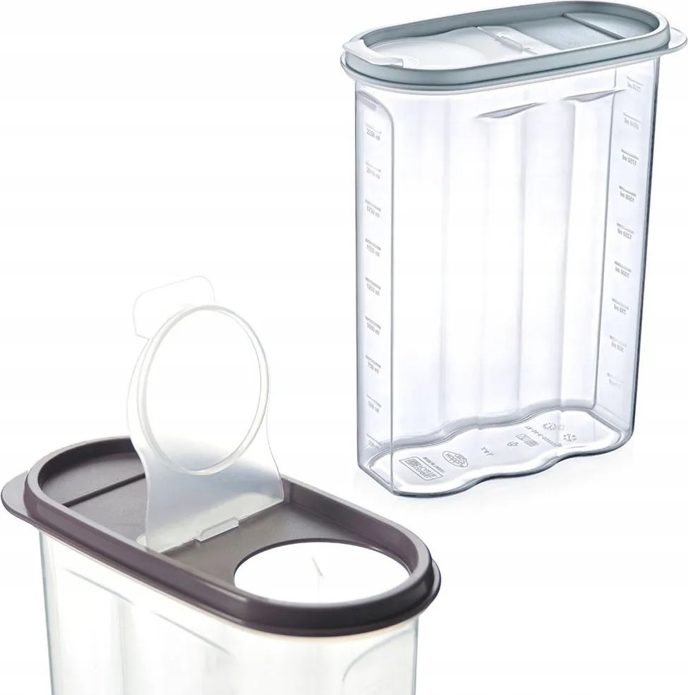 Ömlesztettáru-tároló Cukorliszt Adagolóval És Mérőpohárral 2,4L