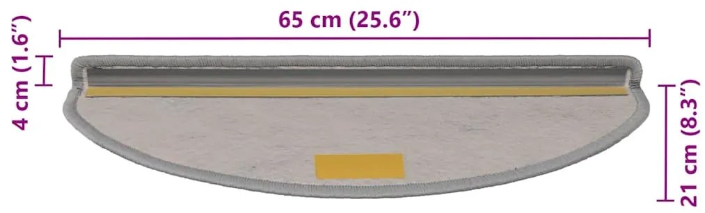 30 db lépcsőszőnyegek öntapadós szizál kinézetű 65x21x4 cm