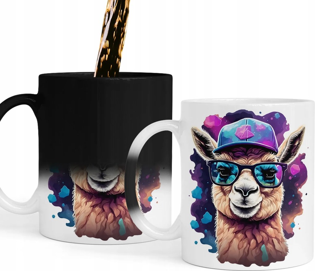 Mágikus Bögre Animált Láma Bögre Ajándék Szöveg