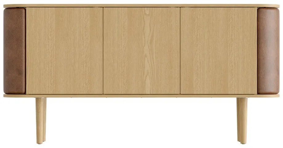 Natúr színű-világosbarna alacsony komód tölgyfa dekorral 150x75 cm Treasures – UMAGE