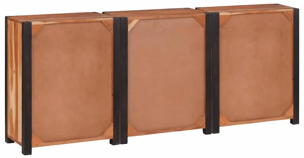 Széf fiókkal 3 pcs Barna 165 x 30 x 75 cm Tömör akácfa