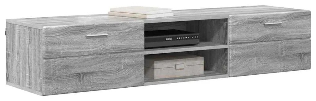 TV szekrény fiókkal Szürke sonoma 150 x 39 x 30 cm Faanyag