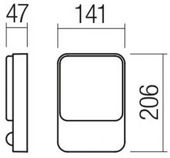 Redo 90130 - LED kültéri fali lámpa COLIN LED/9W/230V 4000K IP54 antracit