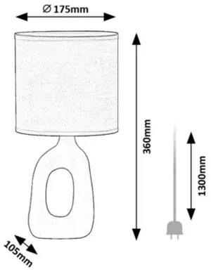 Rabalux 74072 - Asztali lámpa SYLIRA 1xE14/40W/230V kék
