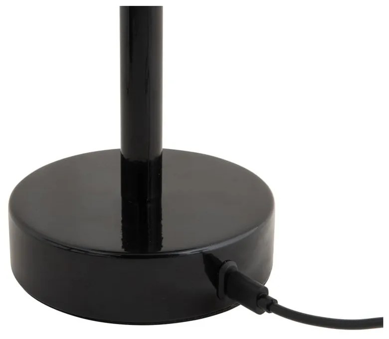 Fekete LED asztali lámpa fém búrával (magasság 24,5 cm) James – Leitmotiv