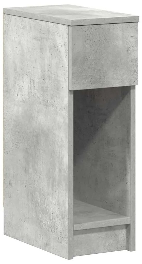 betonszürke éjjeliszekrény fiókkal 20 x 36 x 60 cm