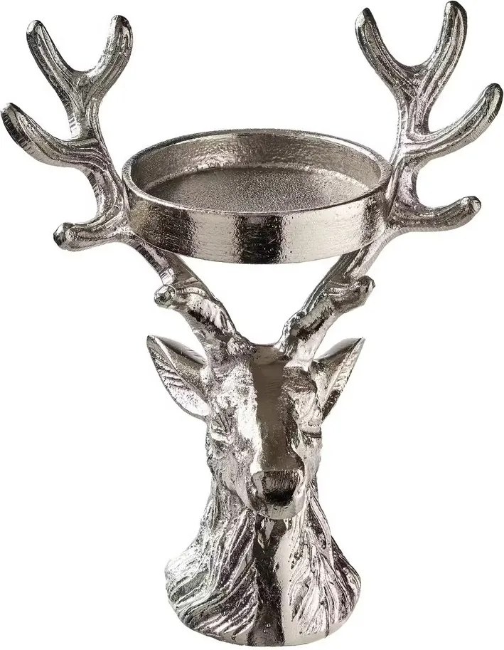 OH MY DEER gyertyartó szarvas 11 cm, ezüst