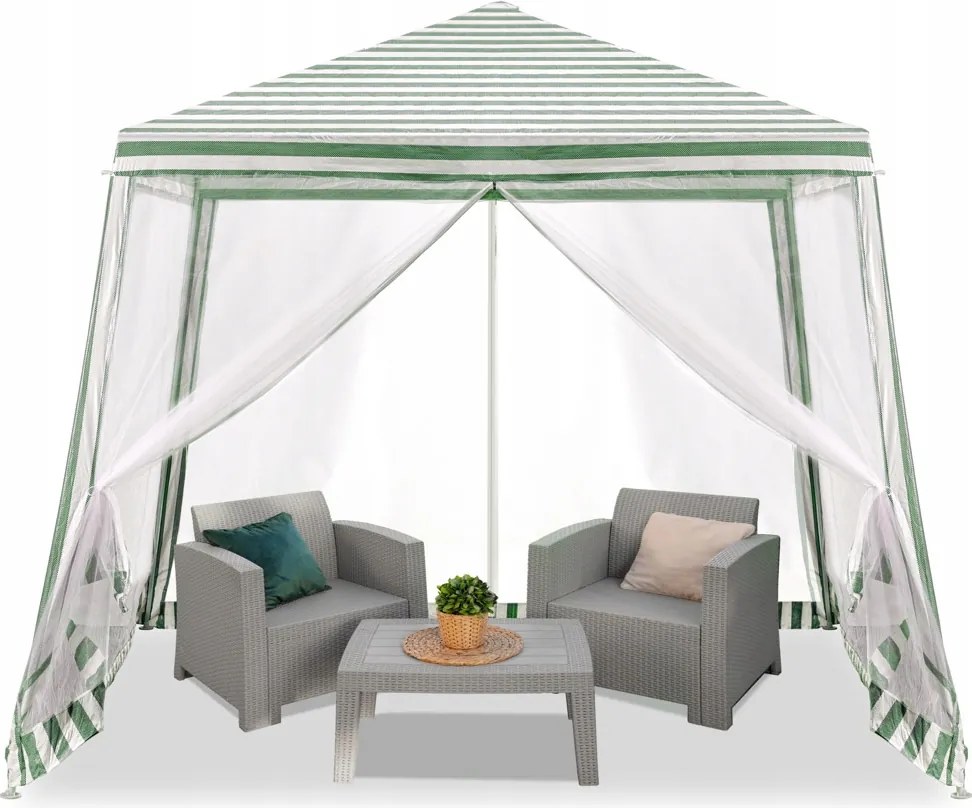 Kerti Sátor Szúnyoghálóval Pavilon Kertbe Stabil 3X3M