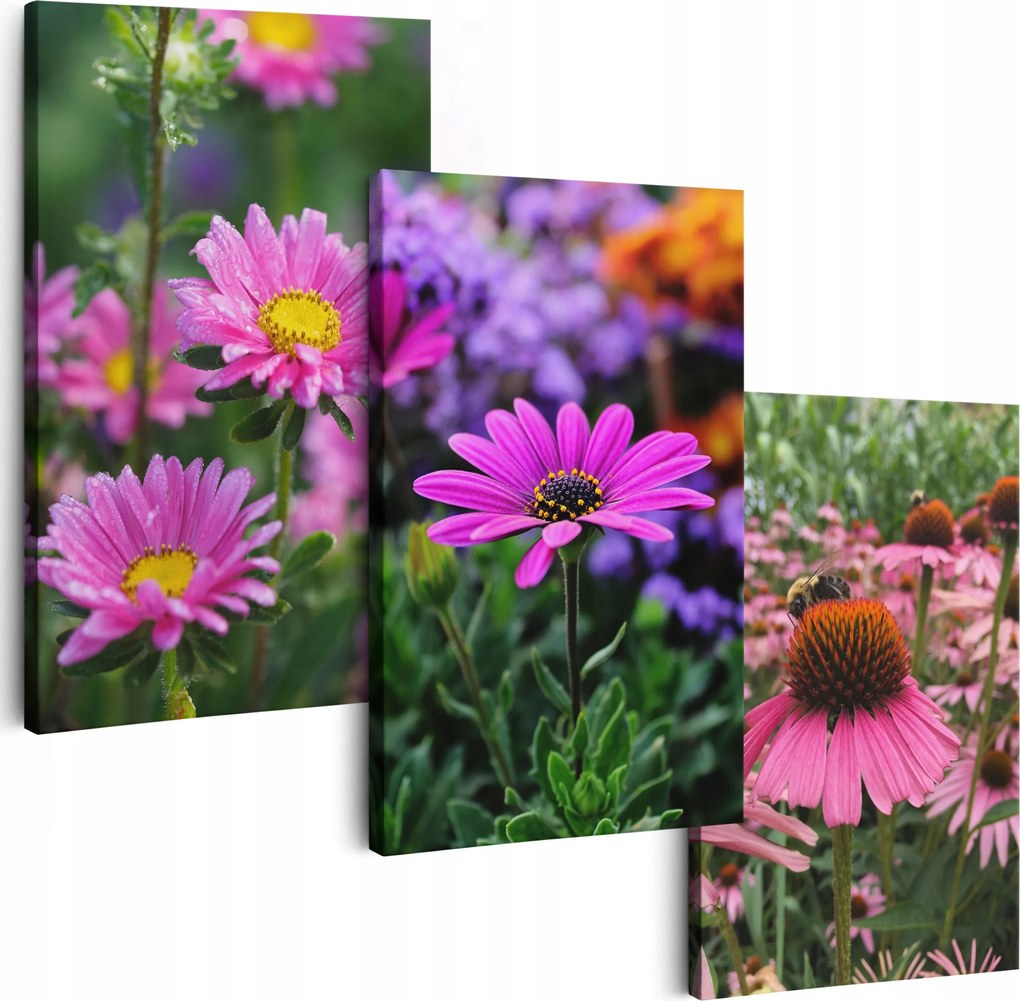 Vászonkép 180 cm **többféle minta** Képek A Nappaliba Triptichon Virágok