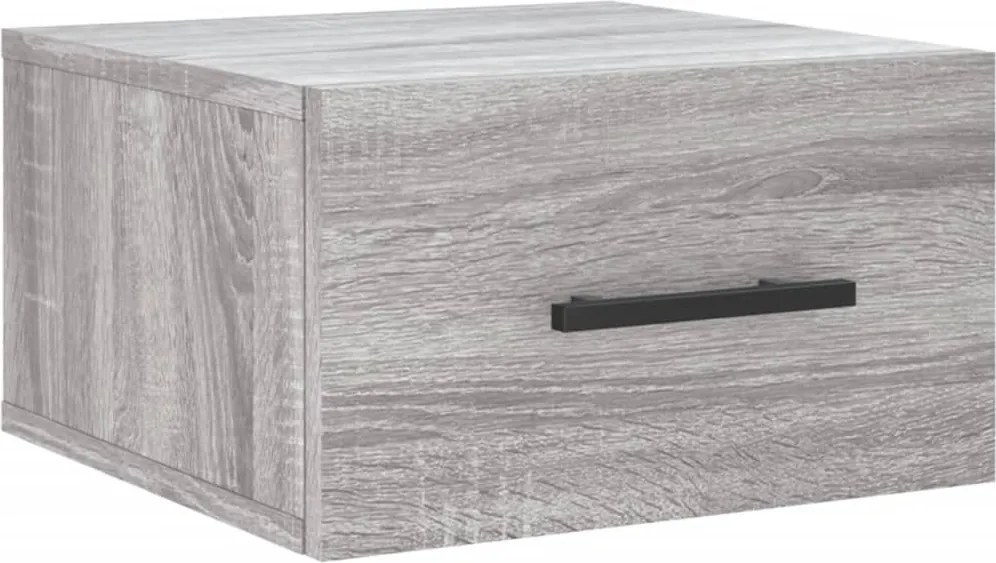 vidaXL szürke sonoma falra szerelhető éjjeliszekrény 35x35x20 cm