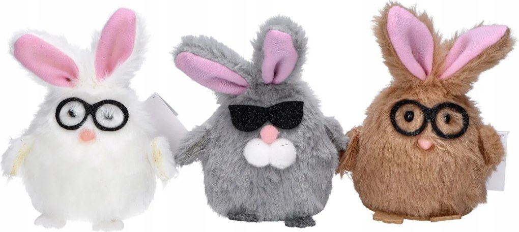 Húsvéti plüss nyuszi vicces szemüveggel