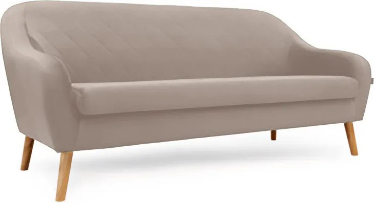 Bézs 3 személyes kanapé CORANTI VELVET