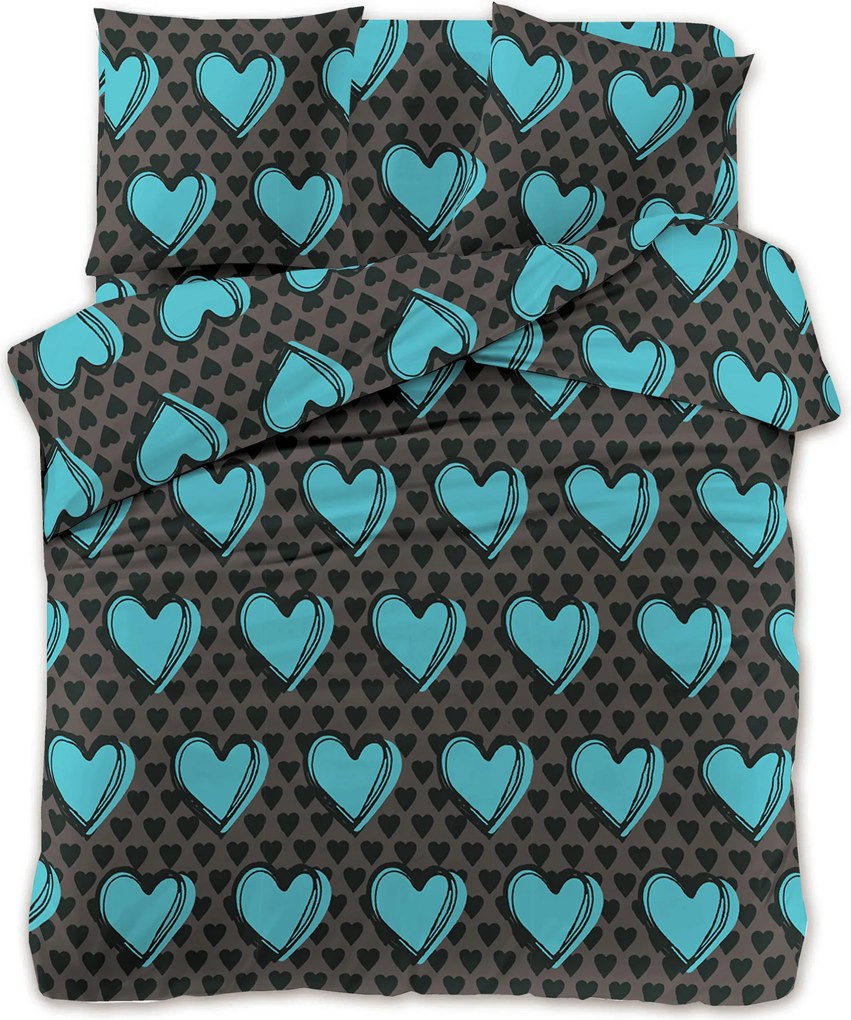 KASUGA türkiz mikroszálas ágyneműhuzat Ágyneműhuzat mérete: 70 x 90 cm | 140 x 220 cm