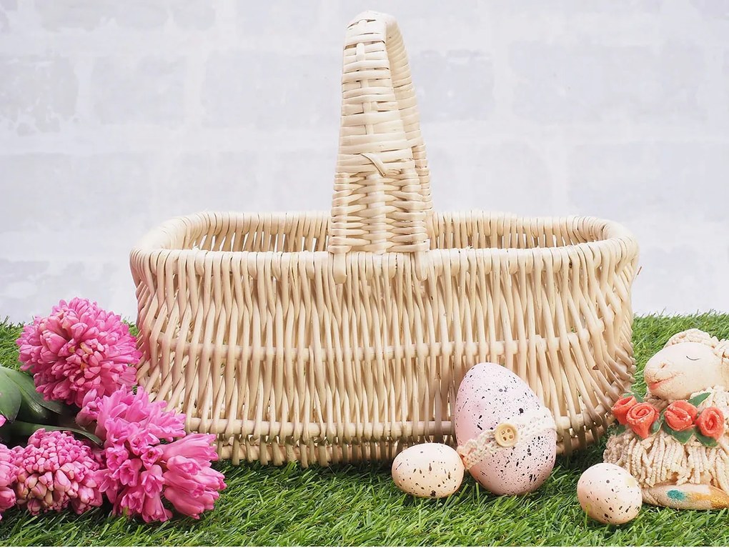 Húsvéti kosár holland fehér 24cm
