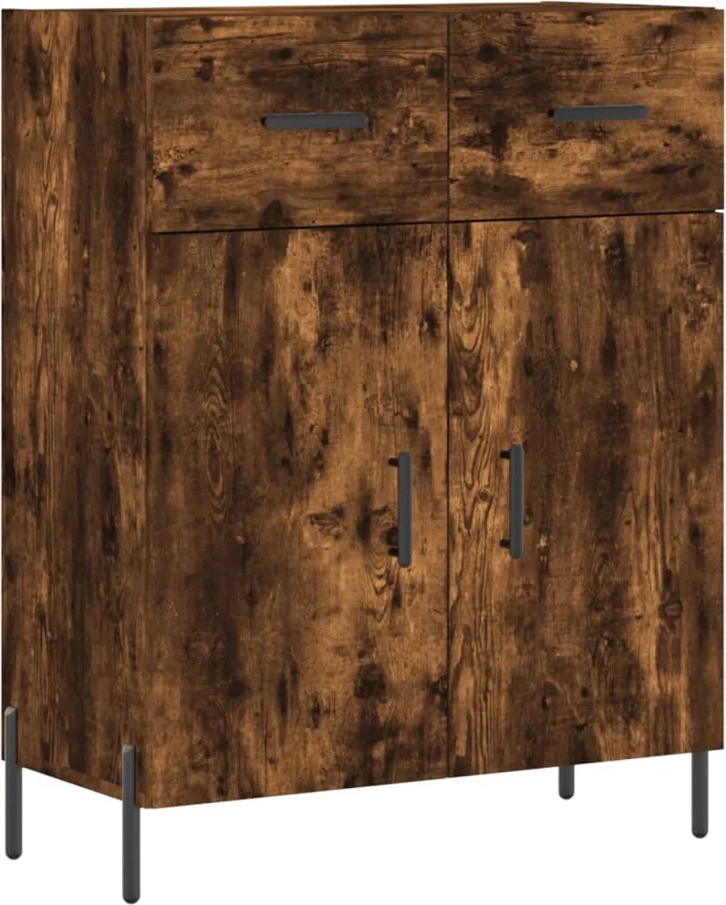 vidaXL füstös tölgy színű szerelt fa tálalószekrény 69,5 x 34 x 90 cm