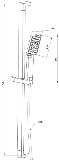 OMNIRES JIMJIM-SCR - JIMJIM zuhanyszett, fényes króm kivitel