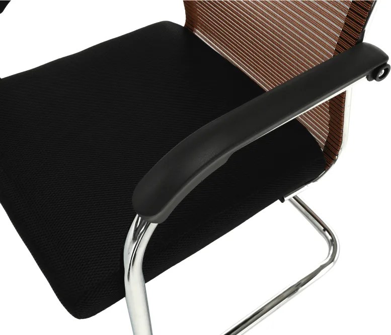 Tárgyalószék, fekete/barna, ESIN